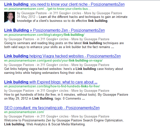 Link building Serp